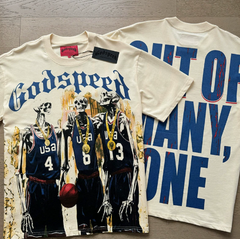 Godspeed Skeleton Basketball Graphic Tee