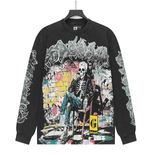 Gallery Dept. Graffiti Skeleton Long Sleeve Tee in Black