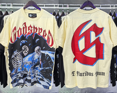 Godspeed Beige Cosmic Chess Graphic Tee