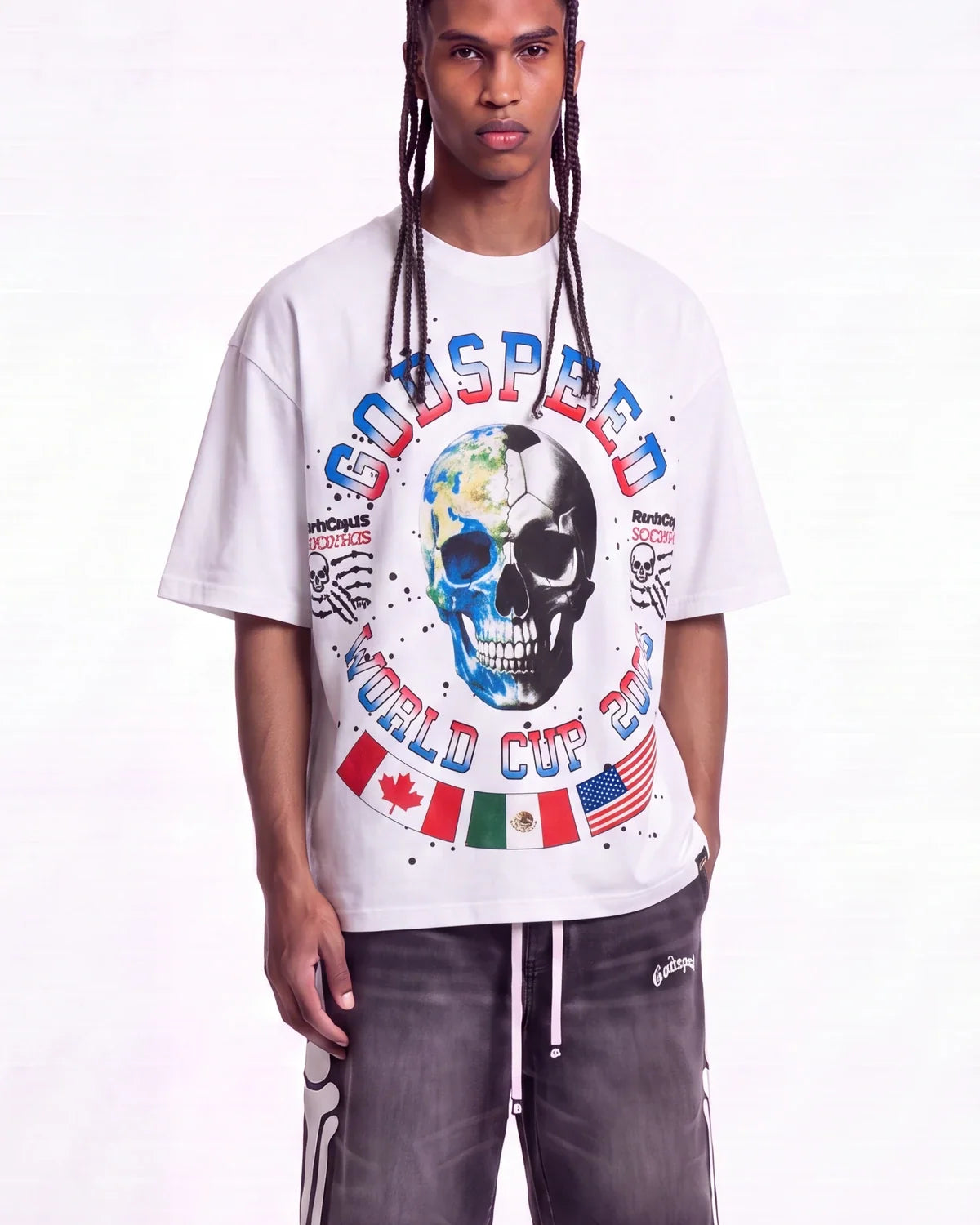 Godspeed Planet Futbol Tee White