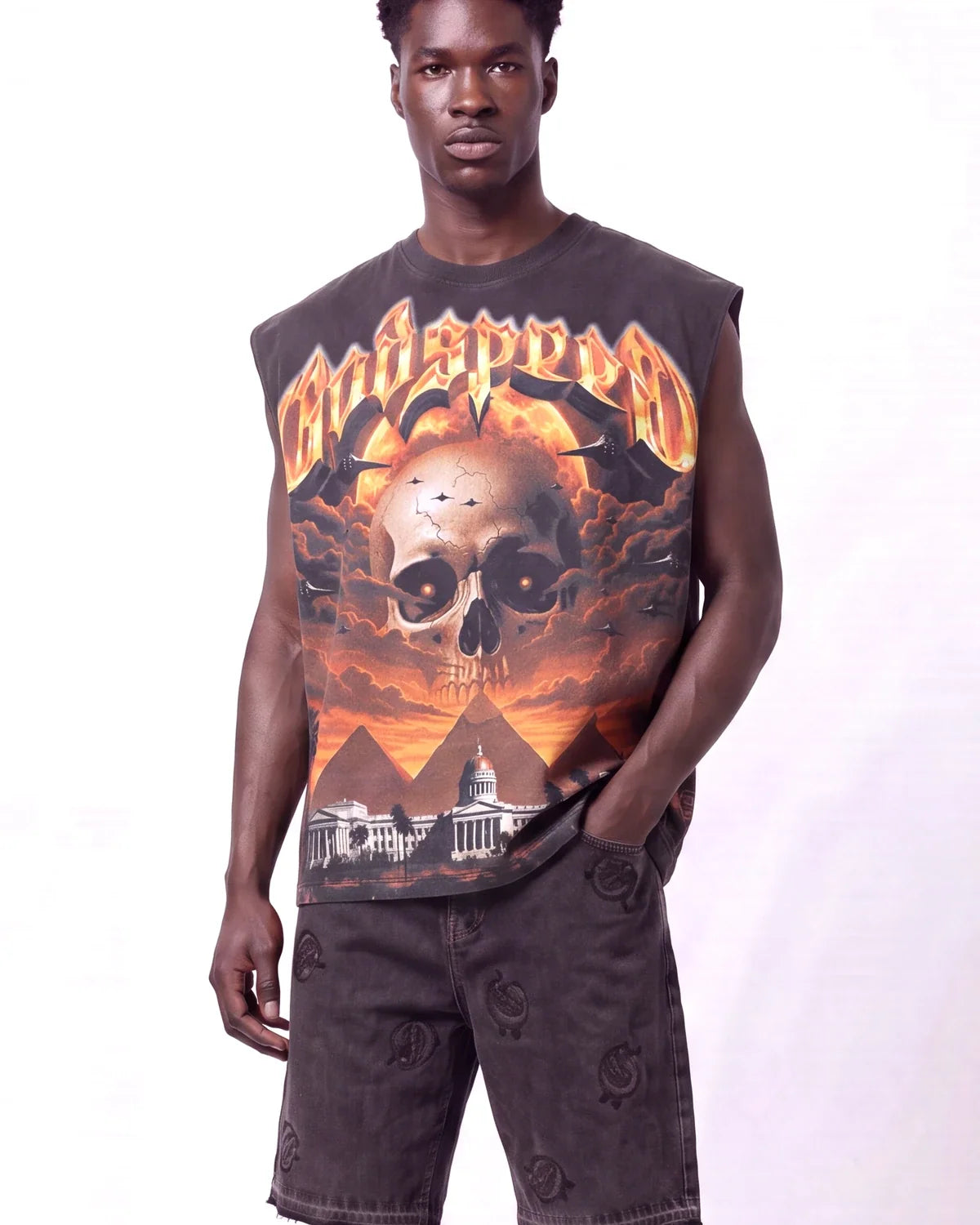 Godspeed Echoes Of Empire Sleeveless Tee Black