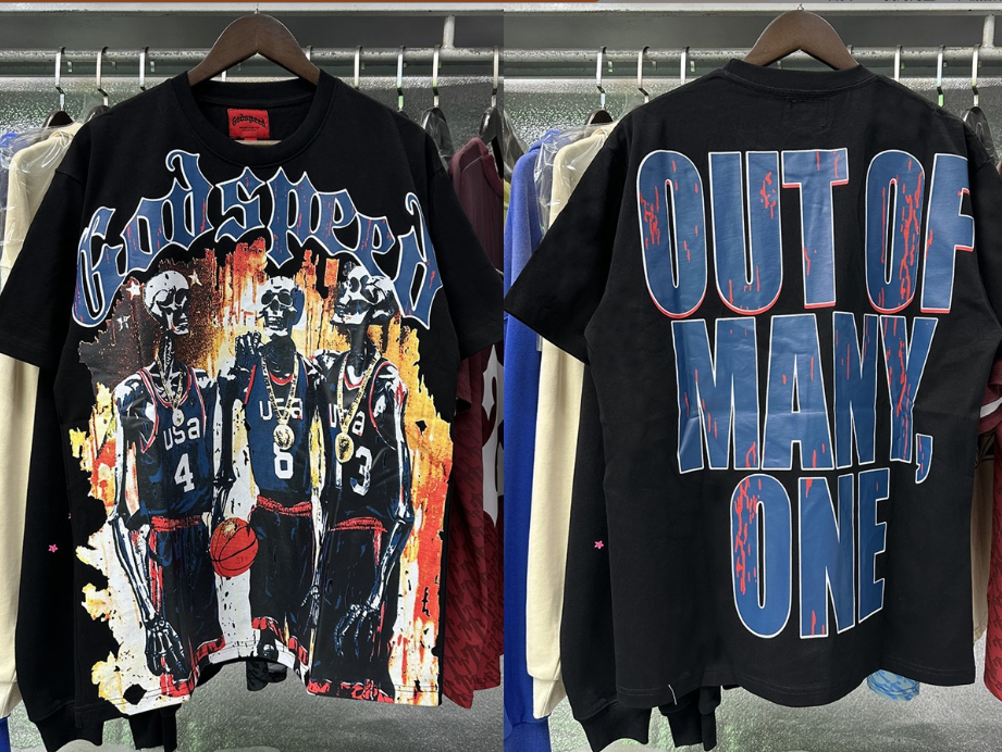 Godspeed Washed Skull Court Graphic Tee