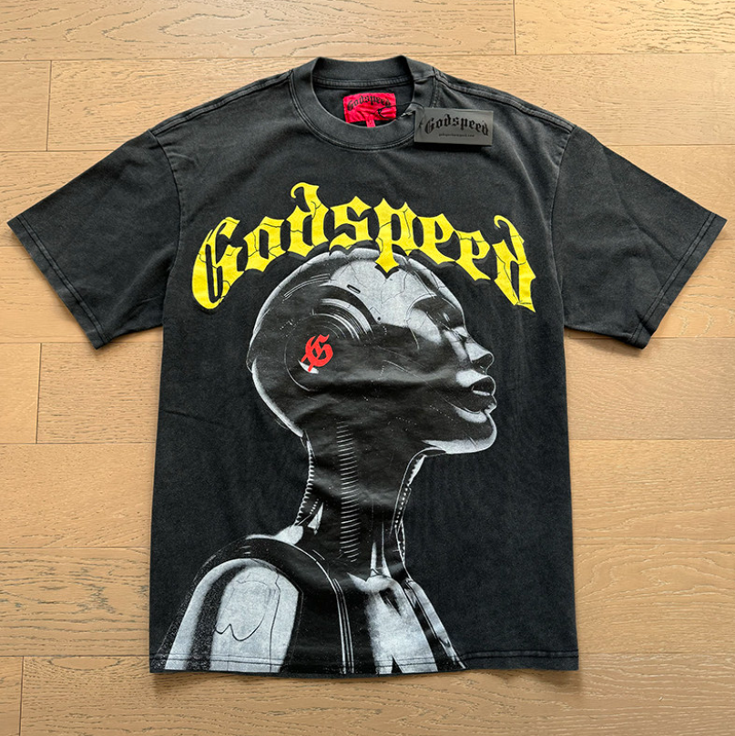 Godspeed Cyber Android Graphic Tee in Black/Yellow