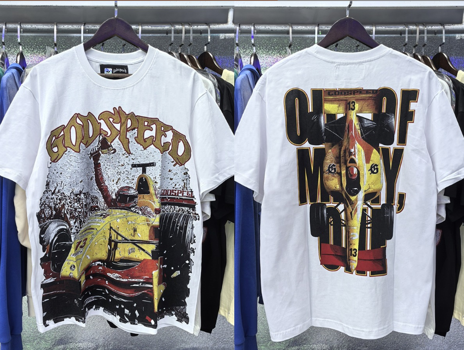 Godspeed White Victory Racing Graphic Tee