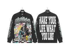 Gallery Dept. Graffiti Skeleton Long Sleeve Tee in Black