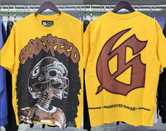 Godspeed Yellow Football Skull Graphic Tee